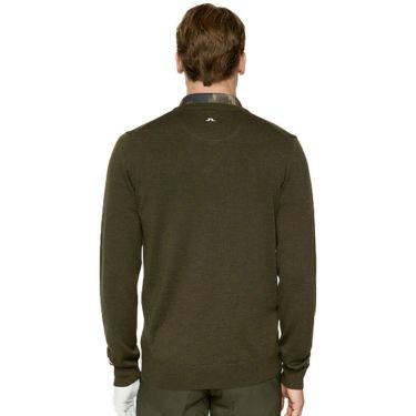 Jリンドバーグ J.LINDEBERG　メンズ メリノウール Vネック 長袖 セーター 071-14910 028 カーキ　2025年モデル カーキ 詳細2