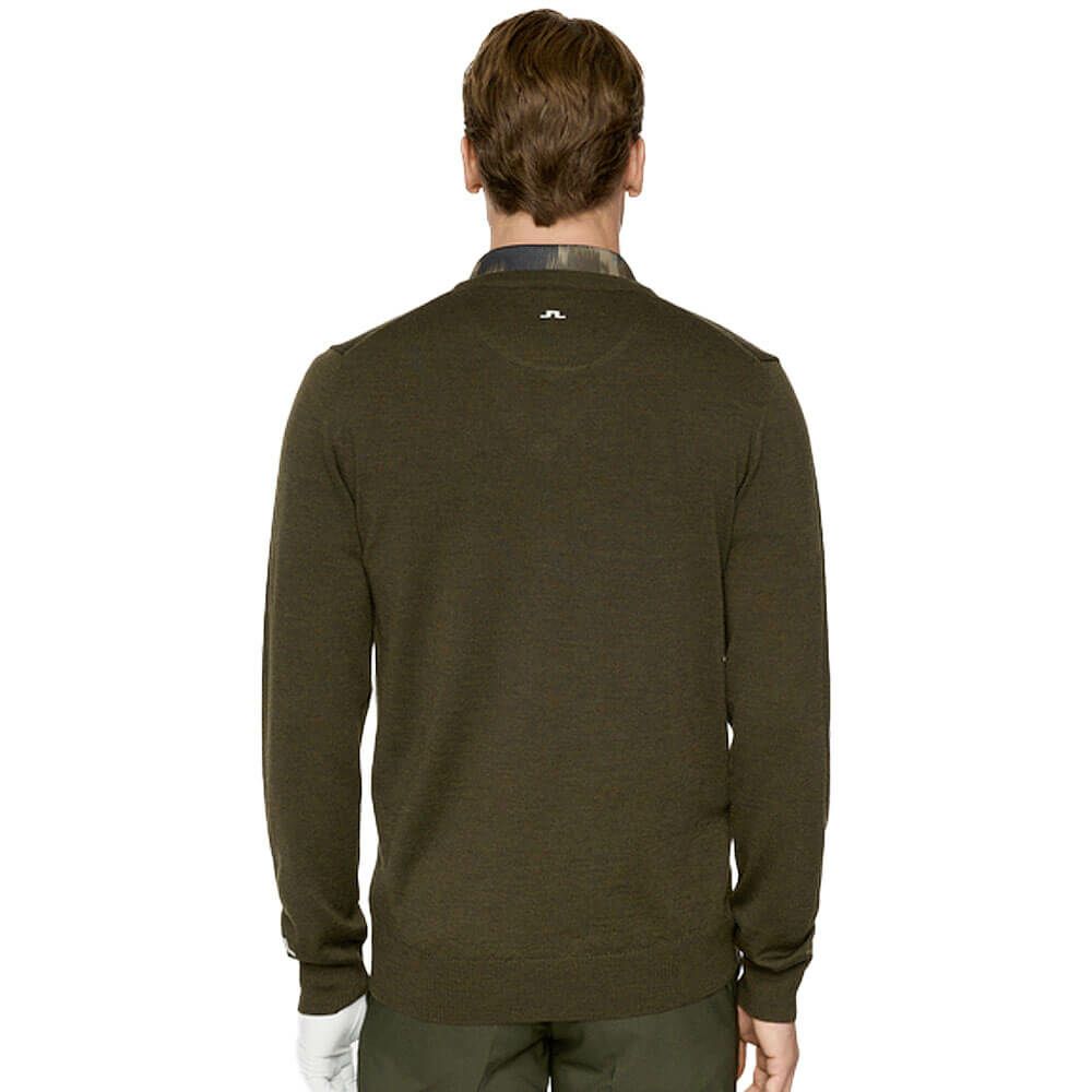 Jリンドバーグ J.LINDEBERG　メンズ メリノウール Vネック 長袖 セーター 071-14910 028 カーキ　2025年モデル カーキ 詳細2