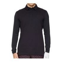 Jリンドバーグ J.LINDEBERG　メンズ ハイブリッド 長袖 ポロシャツ 071-24913 019 ブラック　2025年モデル