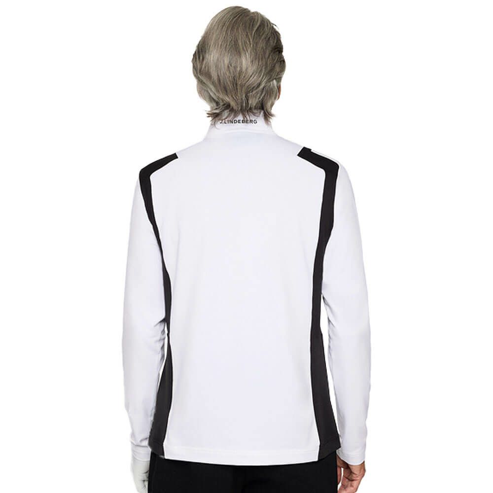 Jリンドバーグ J.LINDEBERG　メンズ ショルダーブリッジ ハーフジップ 長袖 ミッドレイヤー 071-34910 004 ホワイト　2025年モデル ホワイト 詳細2