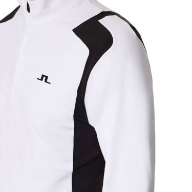 Jリンドバーグ J.LINDEBERG　メンズ ショルダーブリッジ ハーフジップ 長袖 ミッドレイヤー 071-34910 004 ホワイト　2025年モデル ホワイト 詳細3