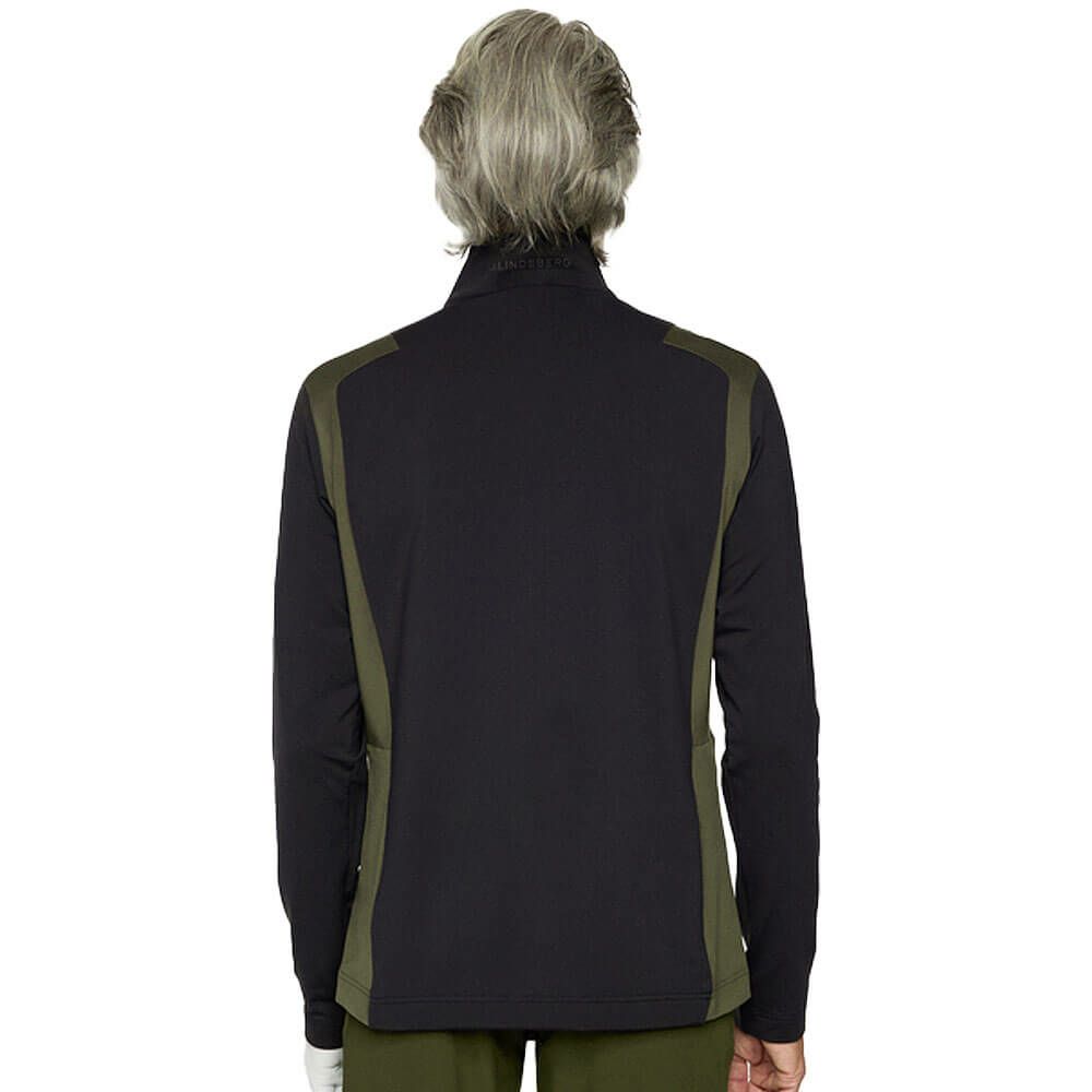 Jリンドバーグ J.LINDEBERG　メンズ ショルダーブリッジ ハーフジップ 長袖 ミッドレイヤー 071-34910 019 ブラック　2025年モデル ブラック 詳細2
