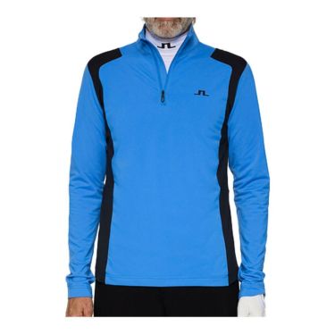 Jリンドバーグ J.LINDEBERG　メンズ ショルダーブリッジ ハーフジップ 長袖 ミッドレイヤー 071-34910 094 ターコイズ　2025年モデル ターコイズ