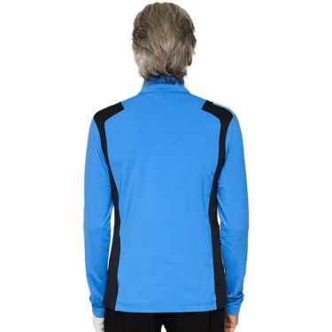 Jリンドバーグ J.LINDEBERG　メンズ ショルダーブリッジ ハーフジップ 長袖 ミッドレイヤー 071-34910 094 ターコイズ　2025年モデル ターコイズ 詳細2