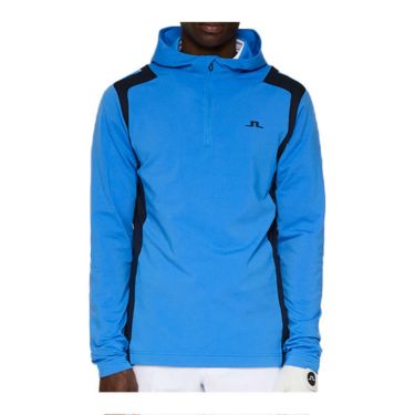 Jリンドバーグ J.LINDEBERG　メンズ フード付き ハーフジップ 長袖 ミッドレイヤー 071-34923 094 ターコイズ　2025年モデル ターコイズ
