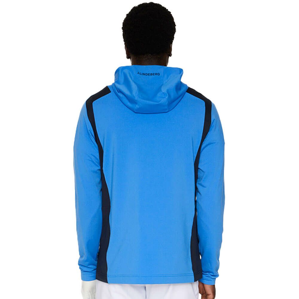 Jリンドバーグ J.LINDEBERG　メンズ フード付き ハーフジップ 長袖 ミッドレイヤー 071-34923 094 ターコイズ　2025年モデル ターコイズ 詳細2