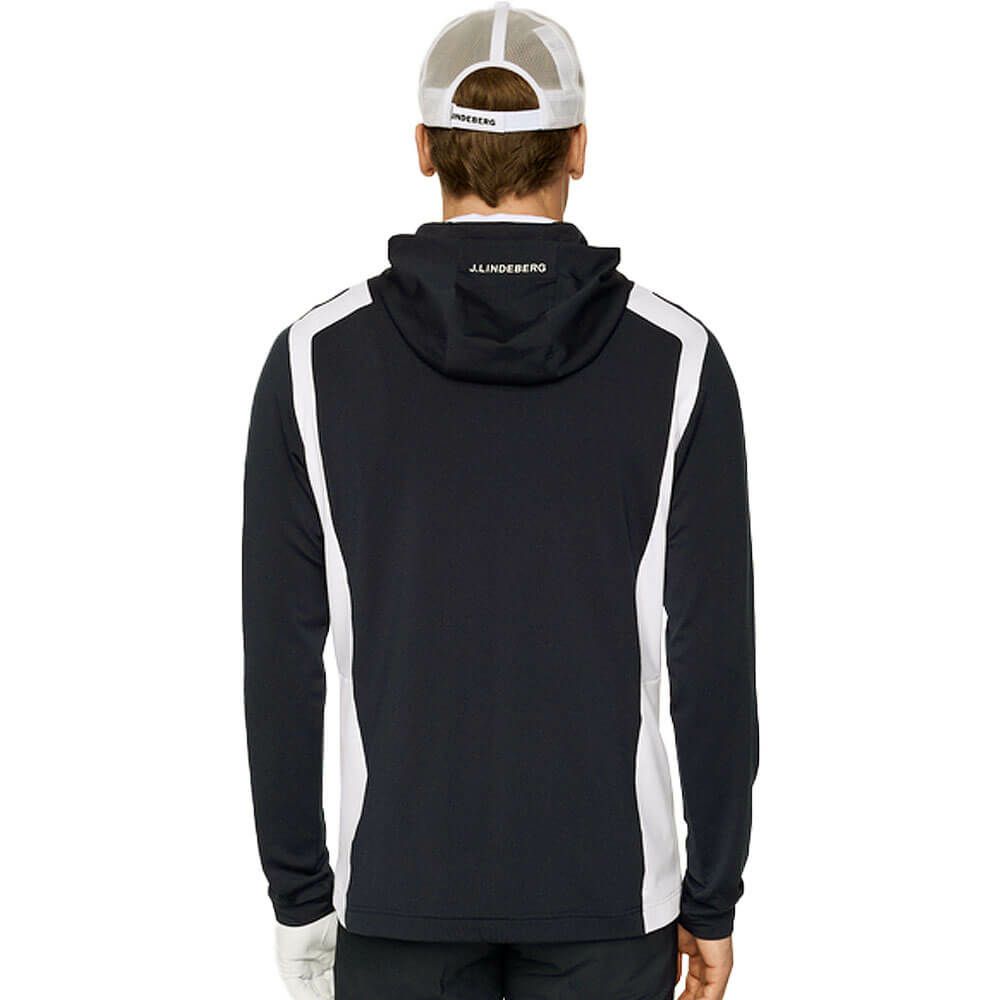 Jリンドバーグ J.LINDEBERG　メンズ フード付き ハーフジップ 長袖 ミッドレイヤー 071-34923 098 ネイビー　2025年モデル ネイビー 詳細2