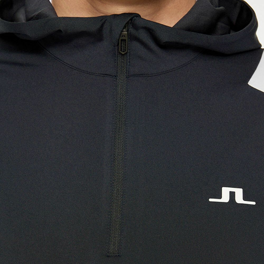 Jリンドバーグ J.LINDEBERG　メンズ フード付き ハーフジップ 長袖 ミッドレイヤー 071-34923 098 ネイビー　2025年モデル ネイビー 詳細4