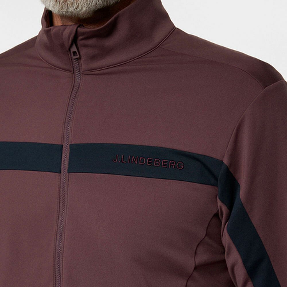 Jリンドバーグ J.LINDEBERG　メンズ バックブリッジ ミッドレイヤー 長袖 ブルゾン 071-54913 086 パープル　2025年モデル パープル 詳細3