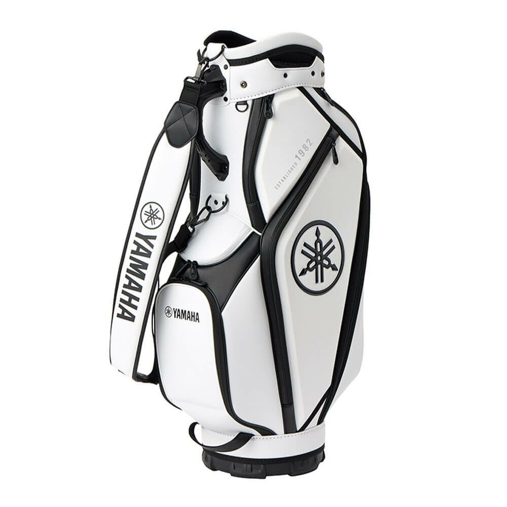 ヤマハ　メンズ ミドルサイズ キャディバッグ Y26CBM WBK ホワイト×ブラック　2026年モデル ホワイト×ブラック