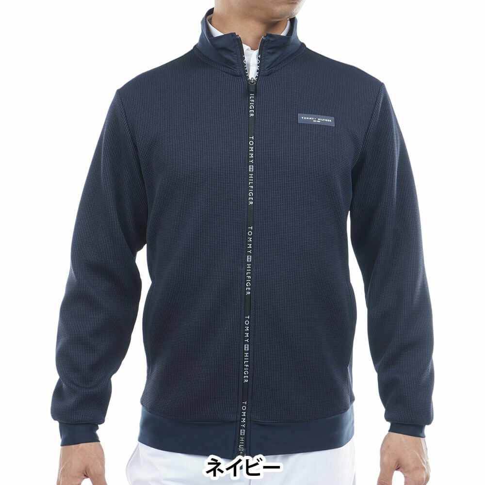 トミー ヒルフィガー ゴルフ　メンズ スウェット 長袖 ジャケット THMA552　2025年モデル 詳細1 詳細2