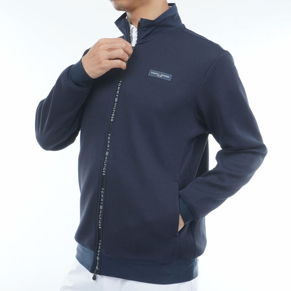 トミー ヒルフィガー ゴルフ　メンズ スウェット 長袖 ジャケット THMA552　2025年モデル 詳細1 詳細4