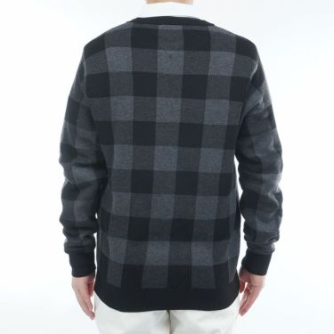 トミー ヒルフィガー ゴルフ　メンズ チェックジャガード 長袖 クルーネック セーター THMA571　2025年モデル 詳細1 詳細3