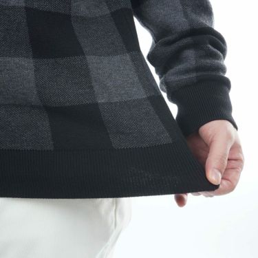 トミー ヒルフィガー ゴルフ　メンズ チェックジャガード 長袖 クルーネック セーター THMA571　2025年モデル 詳細1 詳細5