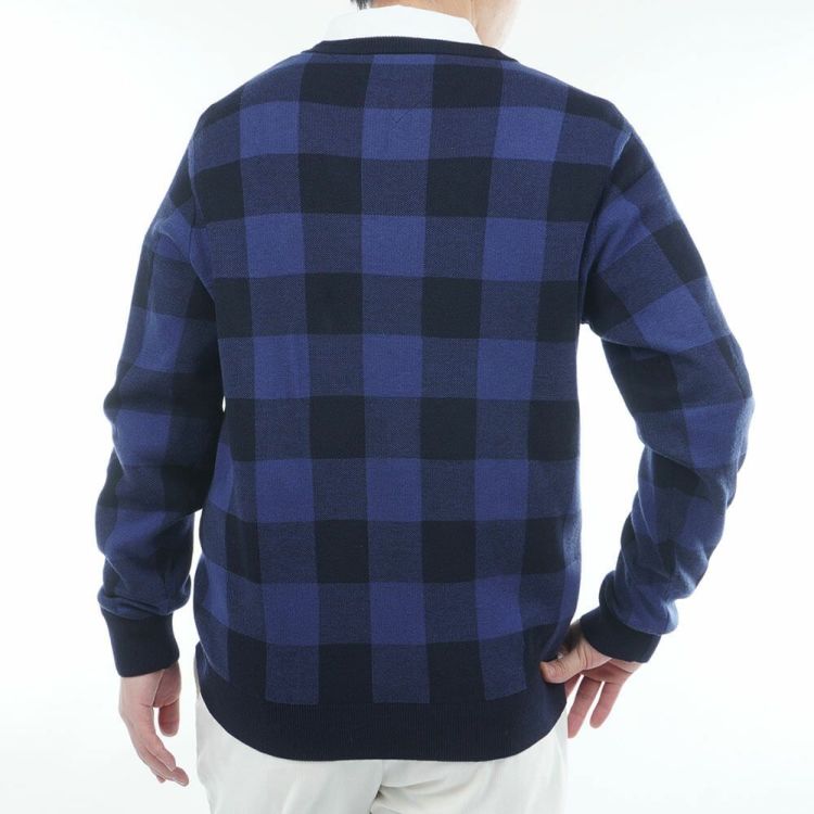 トミー ヒルフィガー ゴルフ メンズ チェックジャガード 長袖 クルー