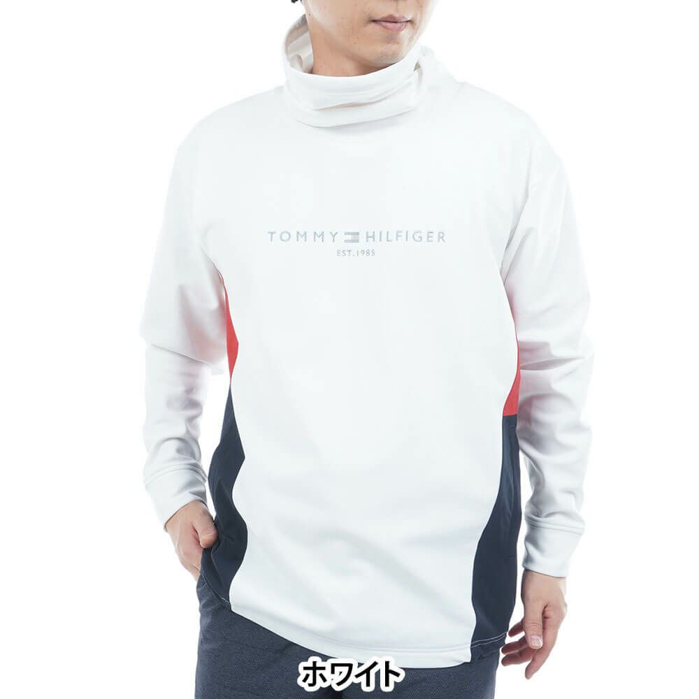 トミー ヒルフィガー ゴルフ　メンズ ネックウォーマー付 長袖 スウェット THMA583　2025年モデル 詳細1 詳細2