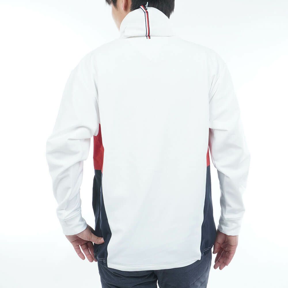 トミー ヒルフィガー ゴルフ　メンズ ネックウォーマー付 長袖 スウェット THMA583　2025年モデル 詳細1 詳細3