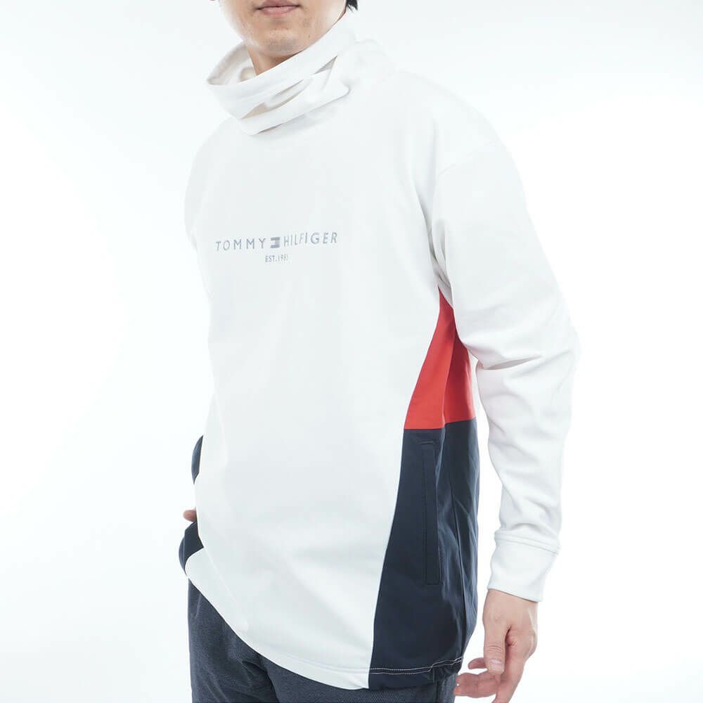 トミー ヒルフィガー ゴルフ　メンズ ネックウォーマー付 長袖 スウェット THMA583　2025年モデル 詳細1 詳細4