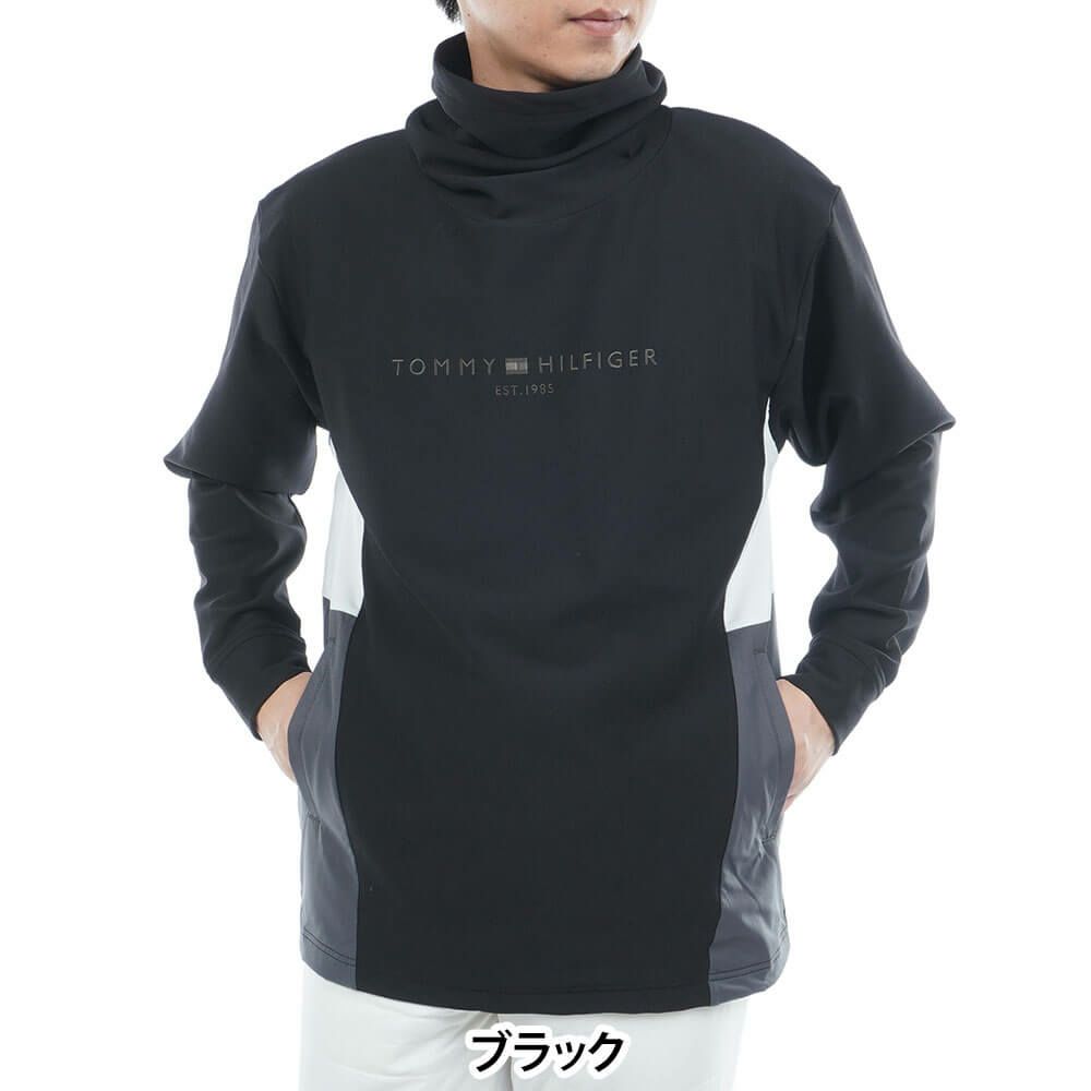 トミー ヒルフィガー ゴルフ　メンズ ネックウォーマー付 長袖 スウェット THMA583　2025年モデル 詳細1 詳細5