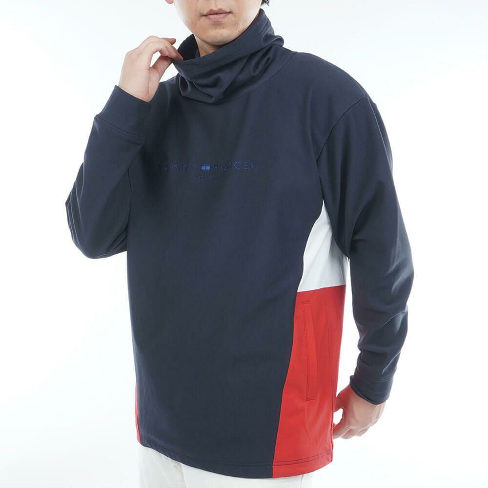 トミー ヒルフィガー ゴルフ　メンズ ネックウォーマー付 長袖 スウェット THMA583　2025年モデル 詳細1 詳細14