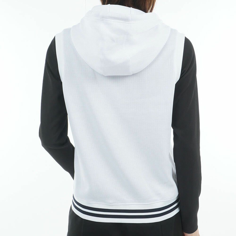 トミー ヒルフィガー ゴルフ　レディース ワッフル スウェット フーディー ベスト THLA551　2025年モデル 詳細1 詳細3