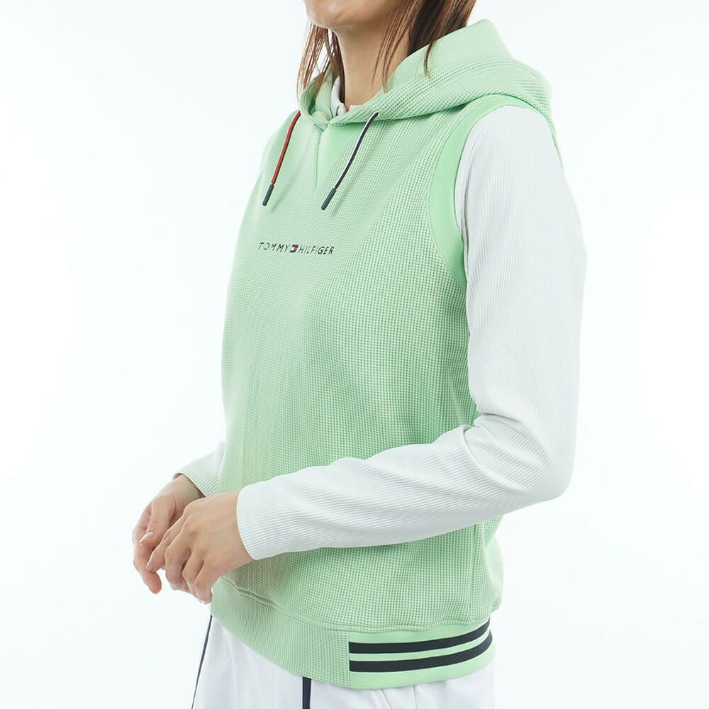 トミー ヒルフィガー ゴルフ　レディース ワッフル スウェット フーディー ベスト THLA551　2025年モデル 詳細1 詳細10