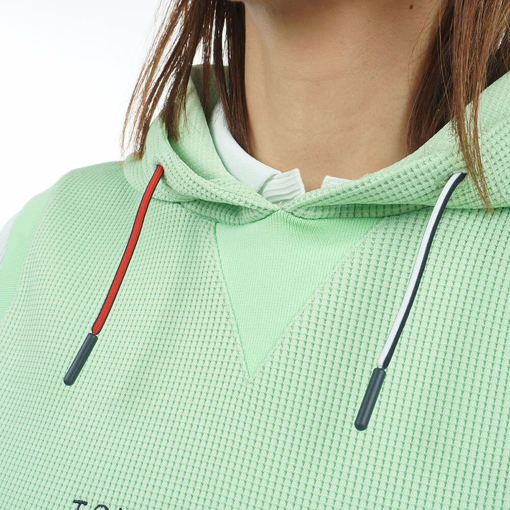 トミー ヒルフィガー ゴルフ　レディース ワッフル スウェット フーディー ベスト THLA551　2025年モデル 詳細1 詳細11