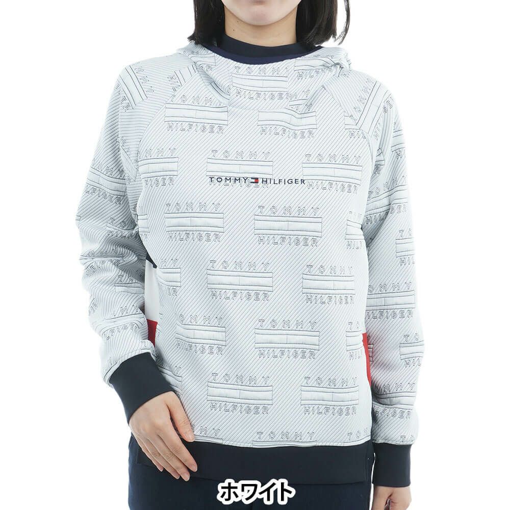 トミー ヒルフィガー ゴルフ　レディース キルトジャガード 長袖 プルオーバー THLA577　2025年モデル 詳細1 詳細2