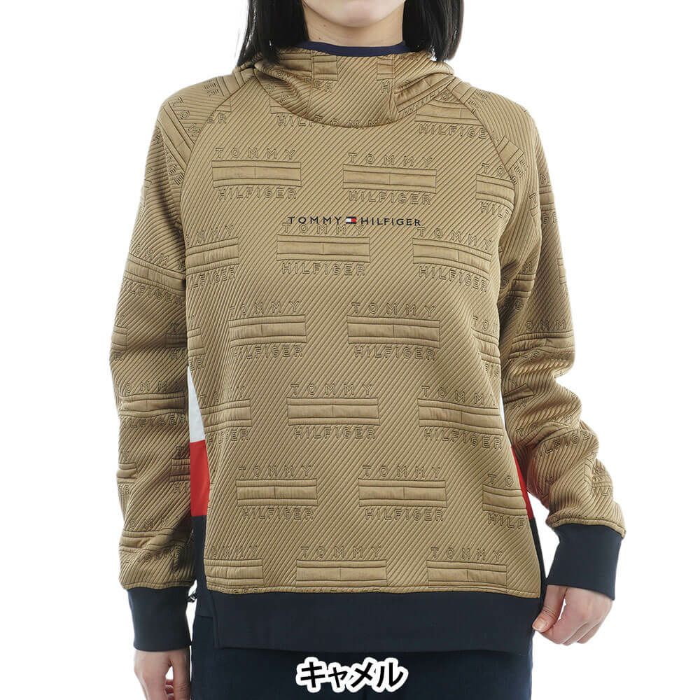 トミー ヒルフィガー ゴルフ　レディース キルトジャガード 長袖 プルオーバー THLA577　2025年モデル 詳細1 詳細5
