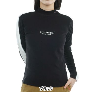 トミー ヒルフィガー ゴルフ　レディース ストレッチ 長袖 モックネック ライン シャツ THLA583　2025年モデル 詳細1 詳細2