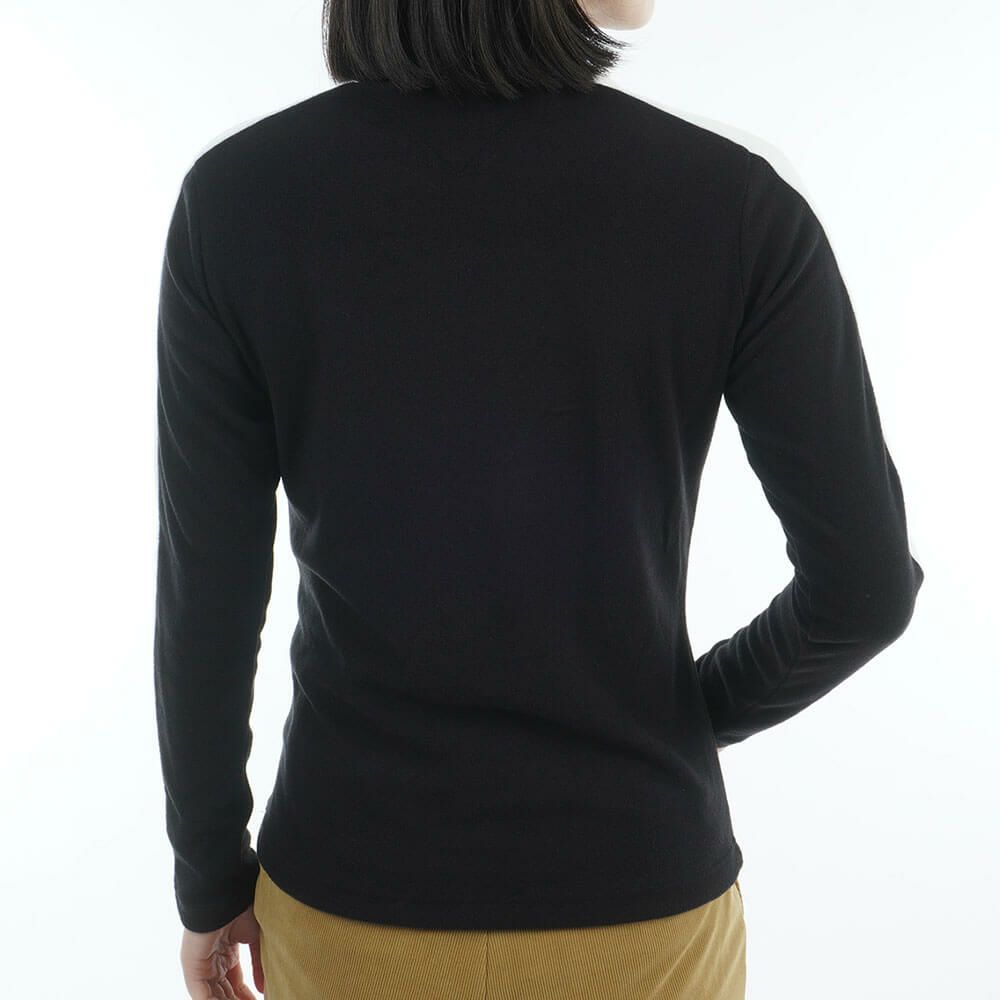 トミー ヒルフィガー ゴルフ　レディース ストレッチ 長袖 モックネック ライン シャツ THLA583　2025年モデル 詳細1 詳細3