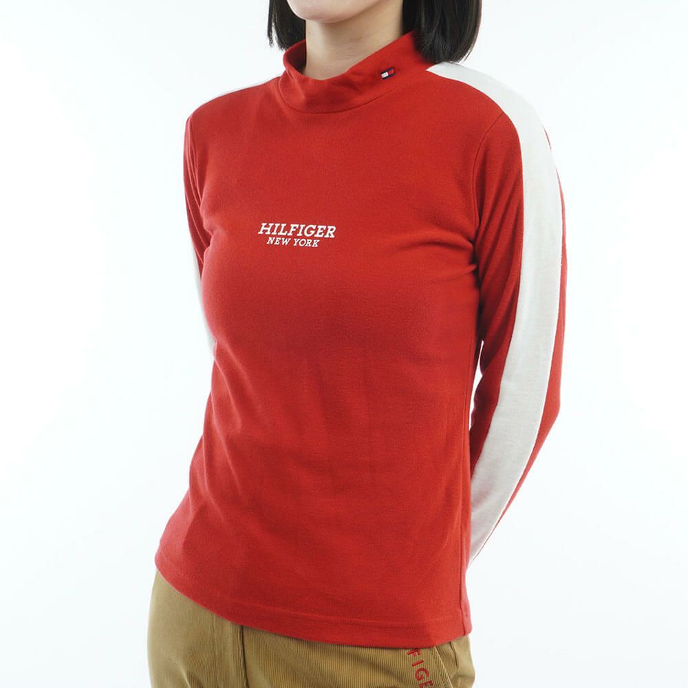 トミー ヒルフィガー ゴルフ　レディース ストレッチ 長袖 モックネック ライン シャツ THLA583　2025年モデル 詳細1 詳細10
