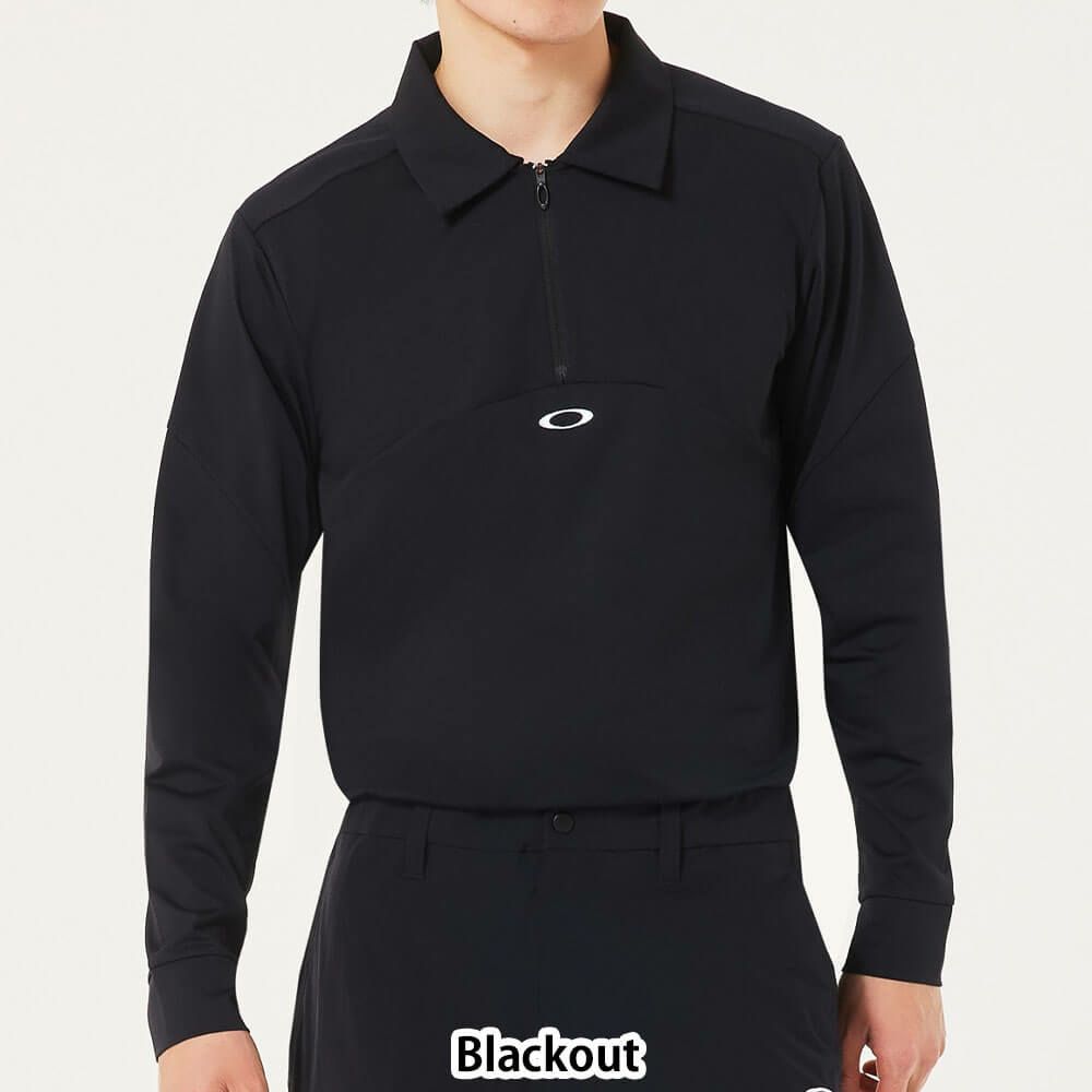 オークリー OAKLEY　メンズ ジップアップ 長袖 ポロシャツ FOA408146　2025年モデル 詳細1 詳細2