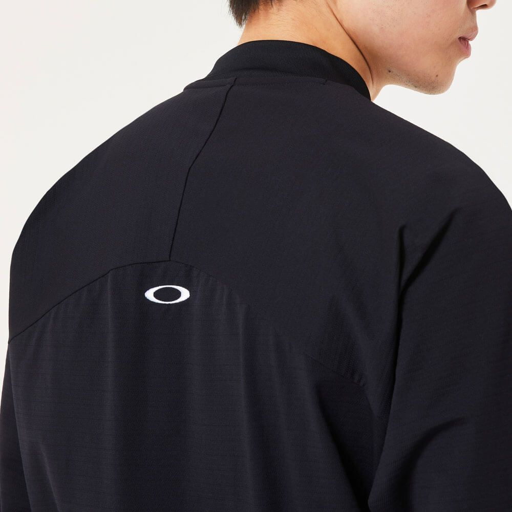 オークリー OAKLEY　メンズ ロゴ刺繍 ドビー柄 長袖 モックネック シャツ FOA408244　2025年モデル 詳細1 詳細6