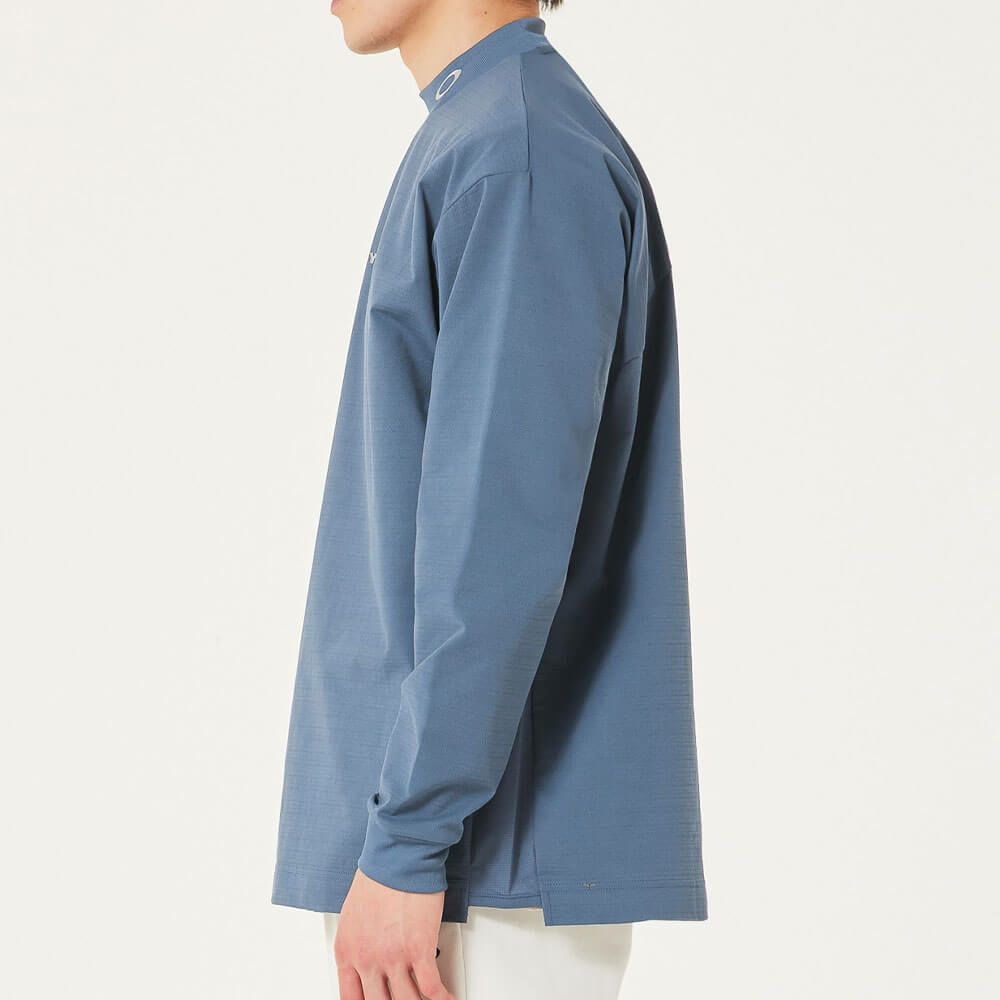 オークリー OAKLEY　メンズ ロゴ刺繍 ドビー柄 長袖 モックネック シャツ FOA408244　2025年モデル 詳細1 詳細9