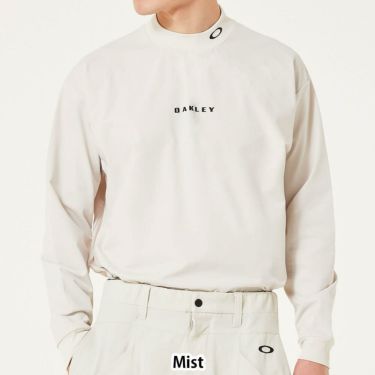 オークリー OAKLEY　メンズ ロゴ刺繍 ドビー柄 長袖 モックネック シャツ FOA408244　2025年モデル 詳細1 詳細10