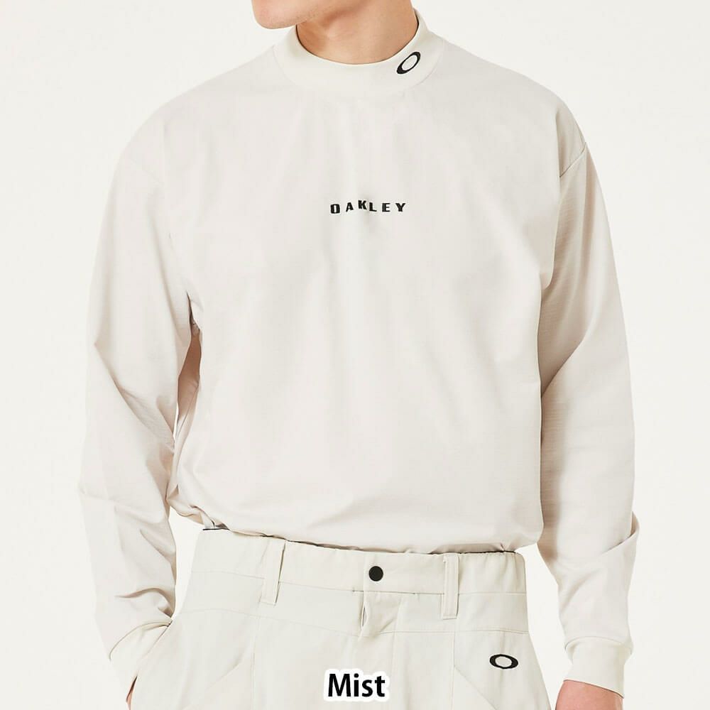 オークリー OAKLEY　メンズ ロゴ刺繍 ドビー柄 長袖 モックネック シャツ FOA408244　2025年モデル 詳細1 詳細10