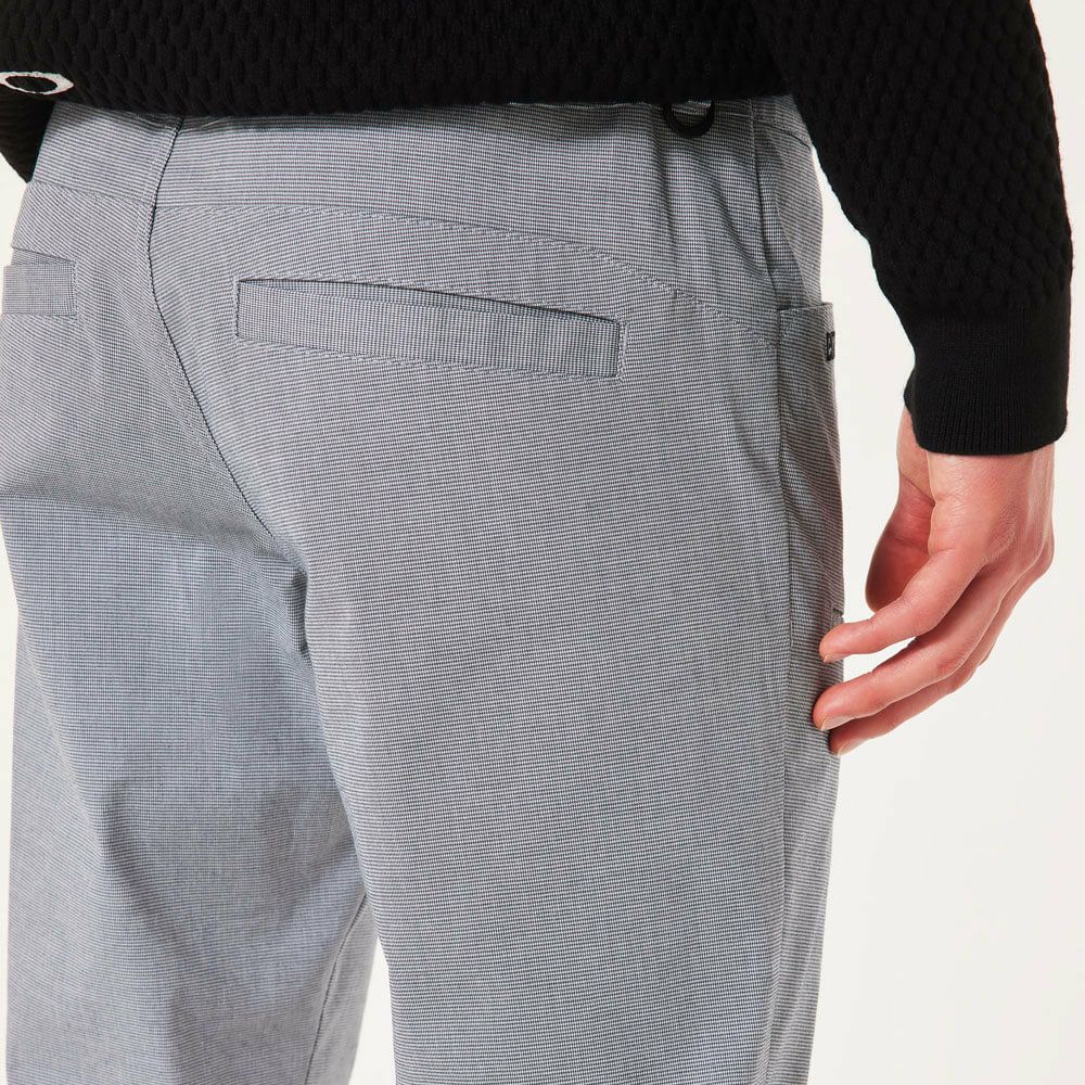 OAKLEY オークリーゴルフ テーパードパンツ ライトグレー L オークリー OAKLEY メンズ 千鳥格子柄 テーパード ロングパンツ