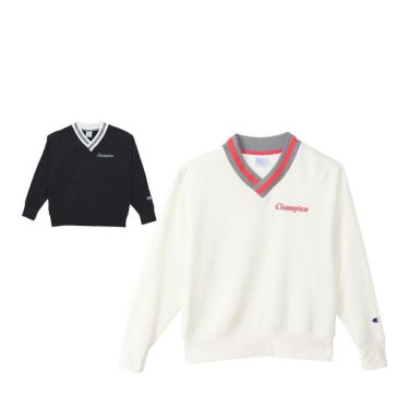 チャンピオンゴルフ ChampionGOLF　レディース 長袖 Vネック スウェット CW-CG002　2025年モデル 詳細1