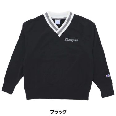 チャンピオンゴルフ ChampionGOLF　レディース 長袖 Vネック スウェット CW-CG002　2025年モデル 詳細1 詳細4