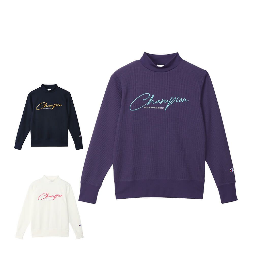 チャンピオンゴルフ ChampionGOLF　レディース 長袖 モックネック シャツ CW-CG404　2025年モデル 詳細1