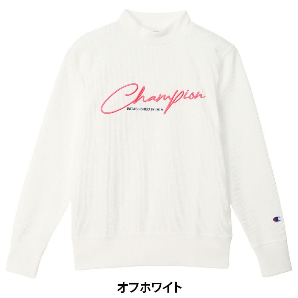チャンピオンゴルフ ChampionGOLF　レディース 長袖 モックネック シャツ CW-CG404　2025年モデル 詳細1 詳細2