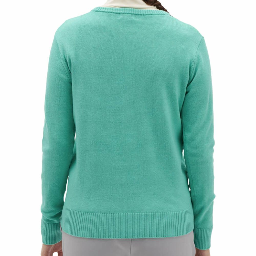 マンシングウェア Munsingwear　レディース アップリケ アーカイブ ペンギンロゴ 長袖 クルーネックセーター MG5FST51L　2025年モデル 詳細1 詳細3