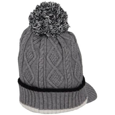 ルコック Le coq sportif　レディース ケーブル編み 庇付き ニットキャップ LG5FCP40L GY00 グレー　2025年モデル グレー 詳細3