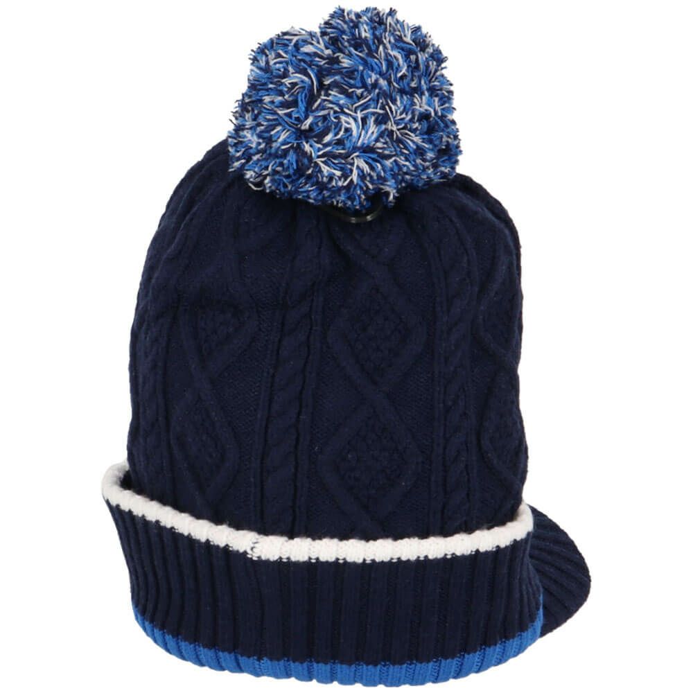 ルコック Le coq sportif　レディース ケーブル編み 庇付き ニットキャップ LG5FCP40L NV00 ネイビー　2025年モデル ネイビー 詳細3