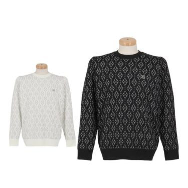 セントアンドリュース St ANDREWS　メンズ ダイヤロゴジャガード 長袖 クルーネック ニット プルオーバー 042-5270153　2025年モデル 詳細1
