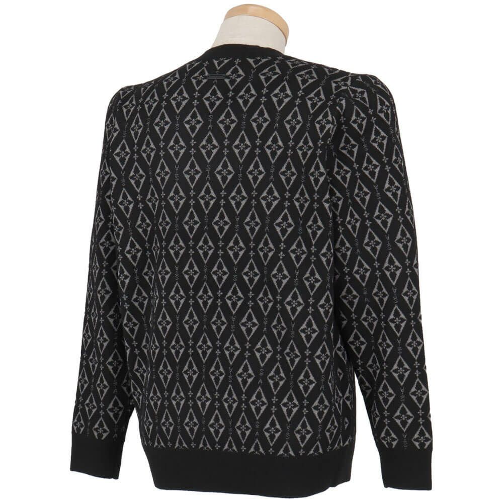 セントアンドリュース St ANDREWS　メンズ ダイヤロゴジャガード 長袖 クルーネック ニット プルオーバー 042-5270153　2025年モデル 詳細1 詳細3