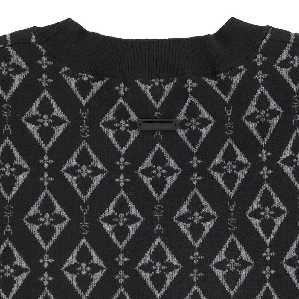 セントアンドリュース St ANDREWS　メンズ ダイヤロゴジャガード 長袖 クルーネック ニット プルオーバー 042-5270153　2025年モデル 詳細1 詳細6