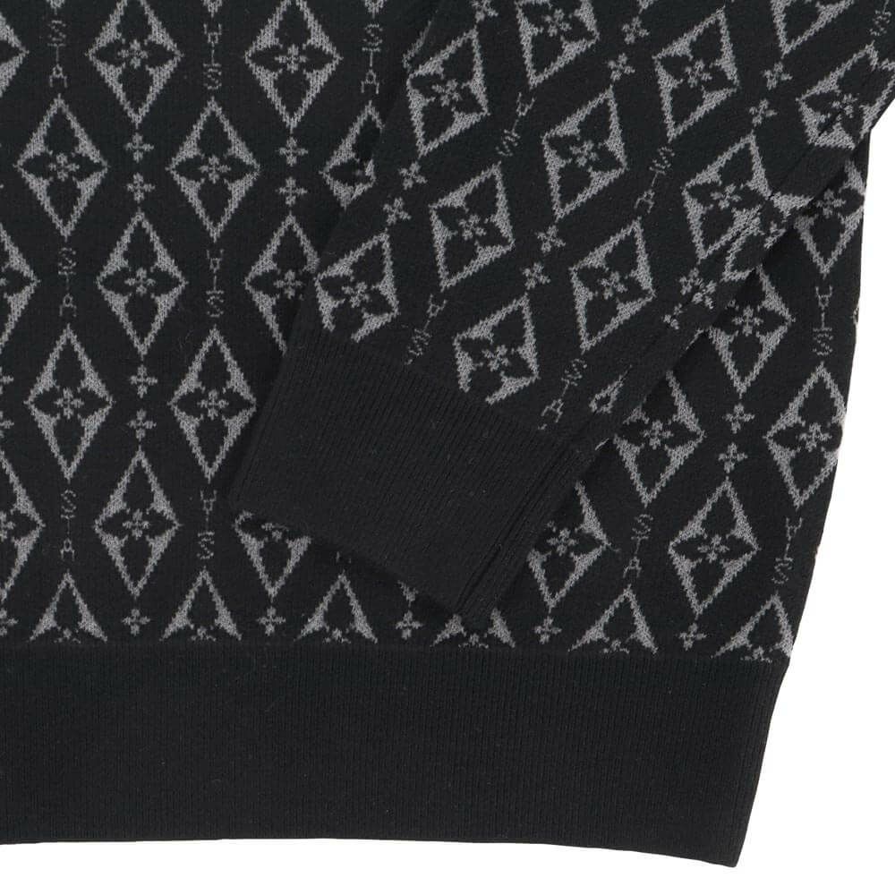 セントアンドリュース St ANDREWS　メンズ ダイヤロゴジャガード 長袖 クルーネック ニット プルオーバー 042-5270153　2025年モデル 詳細1 詳細7