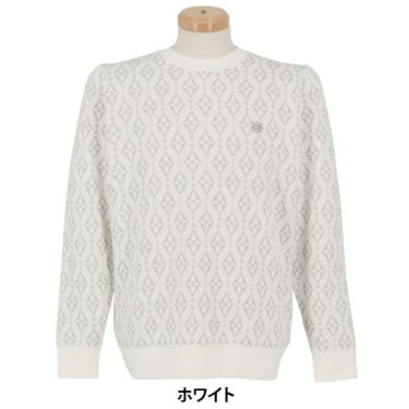 セントアンドリュース St ANDREWS　メンズ ダイヤロゴジャガード 長袖 クルーネック ニット プルオーバー 042-5270153　2025年モデル 詳細1 詳細8